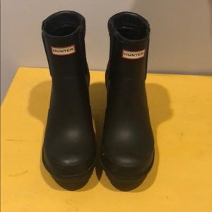 Hunter chunky heel Chelsea rainboot